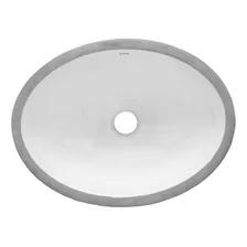 Cuba De Embutir Oval 40x30cm Louça Branca Icasa Pia Banheiro Acabamento Brilhante Cor Branco