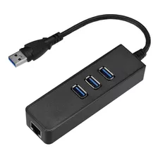 Hub Usb 3.0 + Puertos Usb + Adaptador De Red Lan Rj45