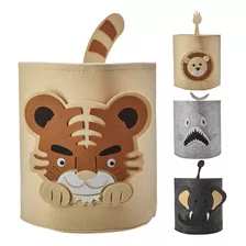 Cesto Organizador Brinquedo Roupa Suja Multiuso Animais 3d 