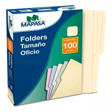 Folder Mapasa Tamaño Oficio Color Crema 100pzs Pc0002