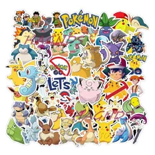 Set De 25 Pegotines Stickers De Pokemon Anime Manga 