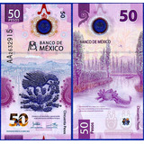 Billete $50 FundaciÃ³n TenochtitlÃ¡n Ajolote, Serie A A, 2021