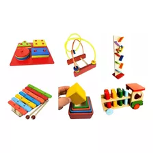 Kit De 6 Brinquedos Coordenação Motora Primeira Infância