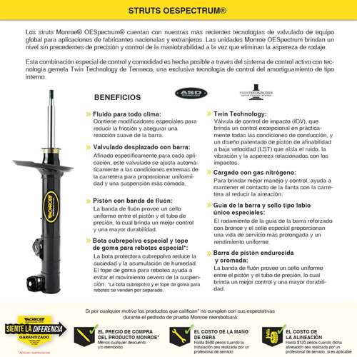 4 Amortiguadores Monroe Mitsubishi Outlander 2007 2008 2009 Foto 8
