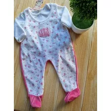 Conjunto Bebe Jardinero Y Remera Micropolar Hermoso Cod2237