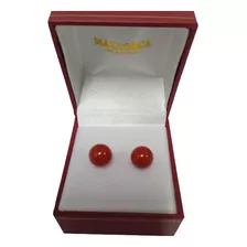 Aros Perlas Mallorca Rojos 10mm 