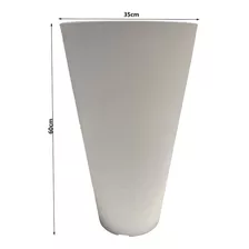 Macetero 60cm Blanco Grafiato Cónico Kd9953w