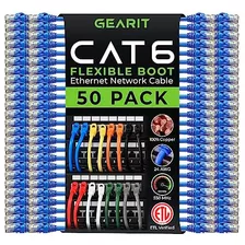 Cable De Conexión Gearit Cat6, Paquete De 50, Cable Ethernet