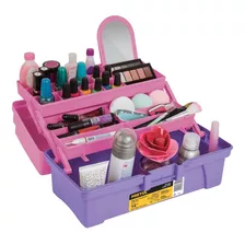 Caja Cosmetiquera 14'' Organizador Maquillaje Rosa Pretul