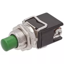 10un Chave Push Button Pulsante 8a 125v 4a 250v Verde 2t Na