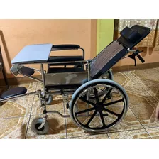 Silla De Ruedas Reclinable Con Eleva Piernas Y Cómodo