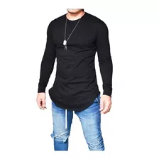 Playera Gruesa Manga Larga Para Hombre Corte Moderno 2211