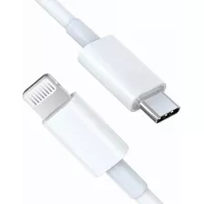 Cable Usb Tipo C A Ligthing Cargador P/ iPhone 11 12 13 C52 Color Blanco