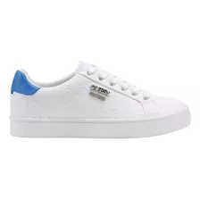 Tenis Guess Mujer Blancos Monograma Moda Casual Wgabuzz