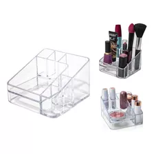 Organizador De Cosméticos Compacto Com 6 Divisórias Cristal