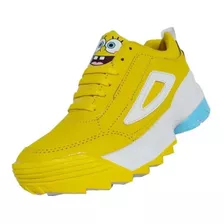 Tenis Urbano Bob Esponja 23/26 Amarillo Suela Alta