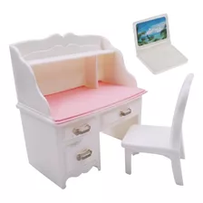 Q Decoración De La Silla De La Mesa Del Con Portátil Blanco