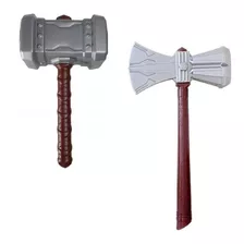 Kit Infantil 2 Martelo Trovão Marreta Mjolnir Ultimato Thor