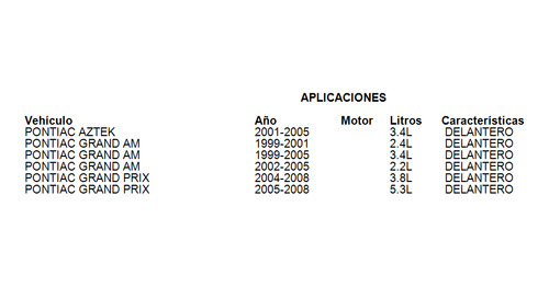 Emblema Parrilla Delantero Pontiac Aztek 2001-2005 3.4l Foto 3