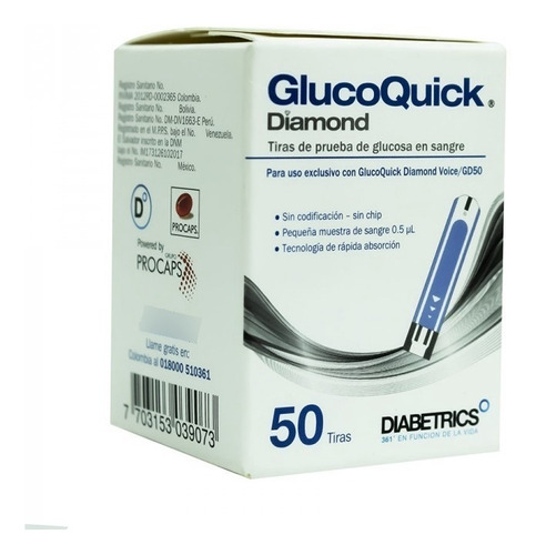 Tirillas Glucoquick Diamond X50