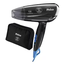 Secador De Cabelos Skull Pro Travel Psc07 1200 Philco Bivolt Cor Preto 110v/220v