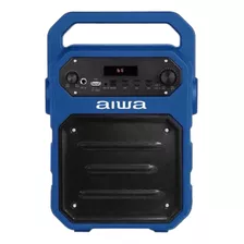 Bocina Portátil Aiwa Azul Aws099 Bluetooth Con Micrófono/fm