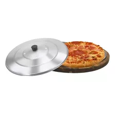 Tábua Forma E Tampa P/pizza 35cm Kit 3 Peças Cor Marrom Conjunto