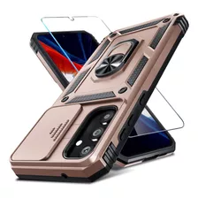 Funda Resistente Con Protector De Camara Samsung A55 Rosa