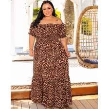 Vestidinho Plus Size Longo Moda Evangélico Enviamos 24 Hs