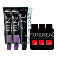 Kit Keune Color + 2 Ultimate Cover + 3 Ox Cream Dev 20vol 6%