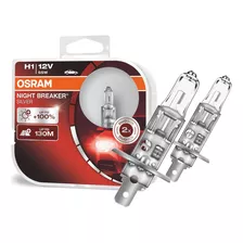 Lâmpada H1 Osram Night Breaker Silver 3400k +100% Iluminação
