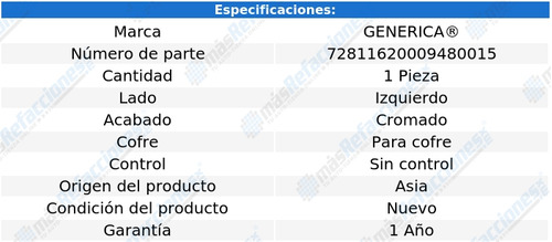 Espejo Izquierdo S/control Vnl De 2004 A 2012 Genrica Foto 2