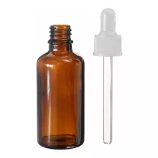 50 Frasco De Vidro Âmbar De 30 Ml Com Gotejador Sem Lacre