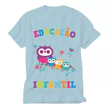 Camiseta Professora Azul Educadora Infantil Por Amor