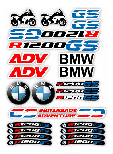Gs 14-20 Sticker Set/juego De Calcomanias Motocicleta Bmw   Foto 2