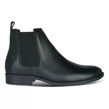 Botina Chelsea Boots Social Escrete Liso Lançamento Preto