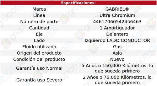 Amortiguador Del Conductor Gabriel Equinox 2007_2017 Foto 2