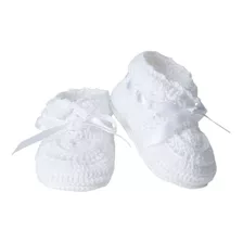 Jefferies Socks Baby Girls' Hand Crochet Bootie, White, Newb