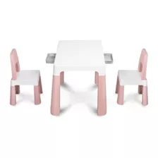 Juego Set De Mesa Infantil 2 Sillas Nordico Reforzado