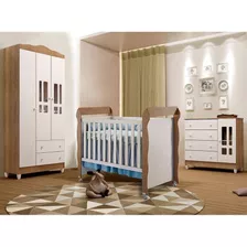 Quarto Infantil Decorado Ariel Ii Branco E Marrom