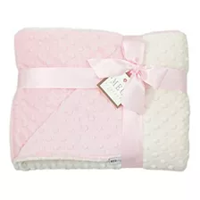 Meg Original Pink & Ivory Minky Dot Manta Para Cuna Para Beb