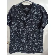 Remera Infinity M Hombre Camuflada Grises Negro Escote V Imp