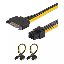 J&amp;d (paquete De 2) Sata De 15 Pines A 6 Pines Pci Exp...