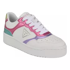 Tenis Mujer Guess Gbg Miram Plataforma Casuales Blanco Ve Ro