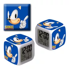 Reloj Despertador Iluminado Sonic - Printek