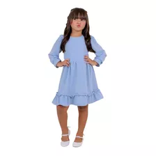 Vestido Infantil Menina Manga Comprida Frio Festa Mini Diva