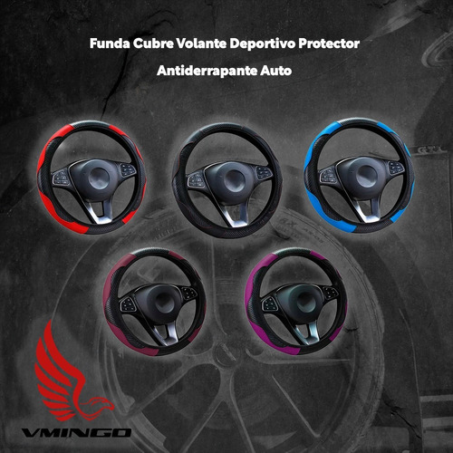 Funda Cubre Volante Deportivo Protector Antiderrapante Auto Foto 5