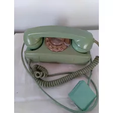 Telefone Antigo Gte De Disco Tijolinho Verde.