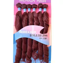 Cabelo 100% Orgânico Ondulado Selena Merica Hair 300grs 1pct