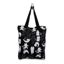 Bolsa Gato Yoga Preto Ecobag Sacola Ecológica Feminina